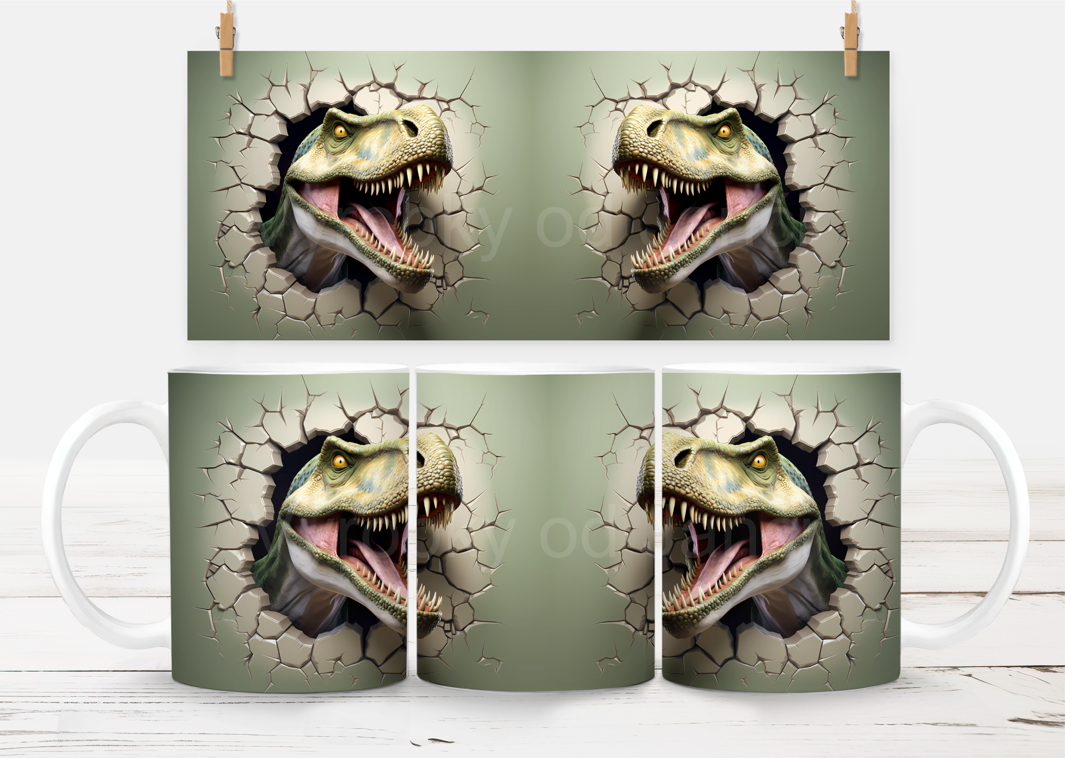 Plastový hrneček - zvířata - T-rex