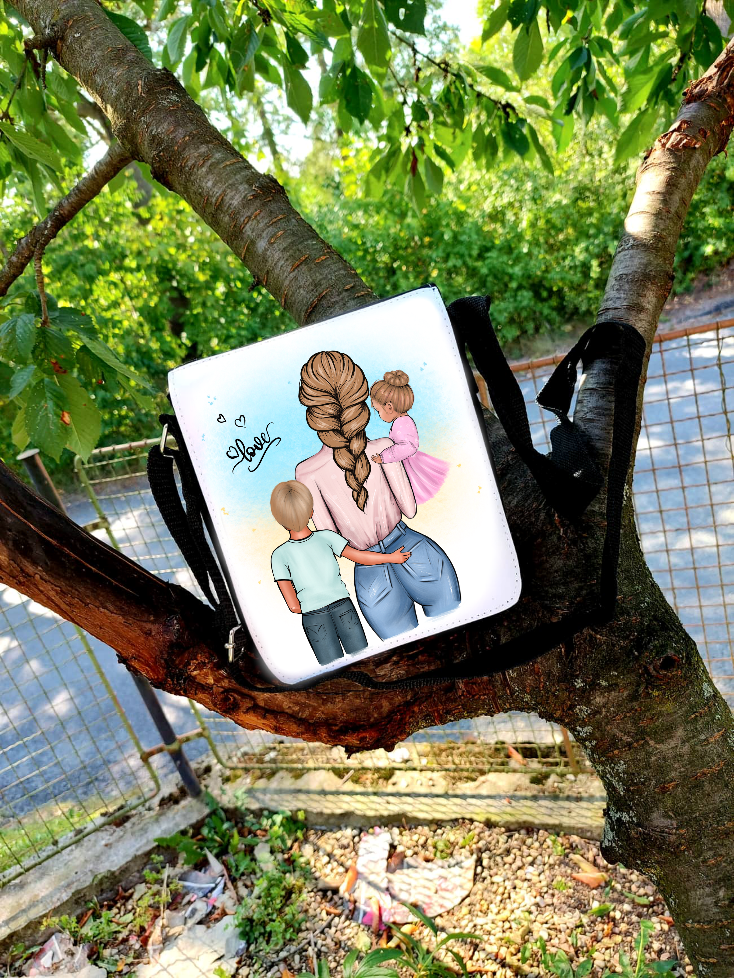 Taška přes rameno - máma a děti - mix 2