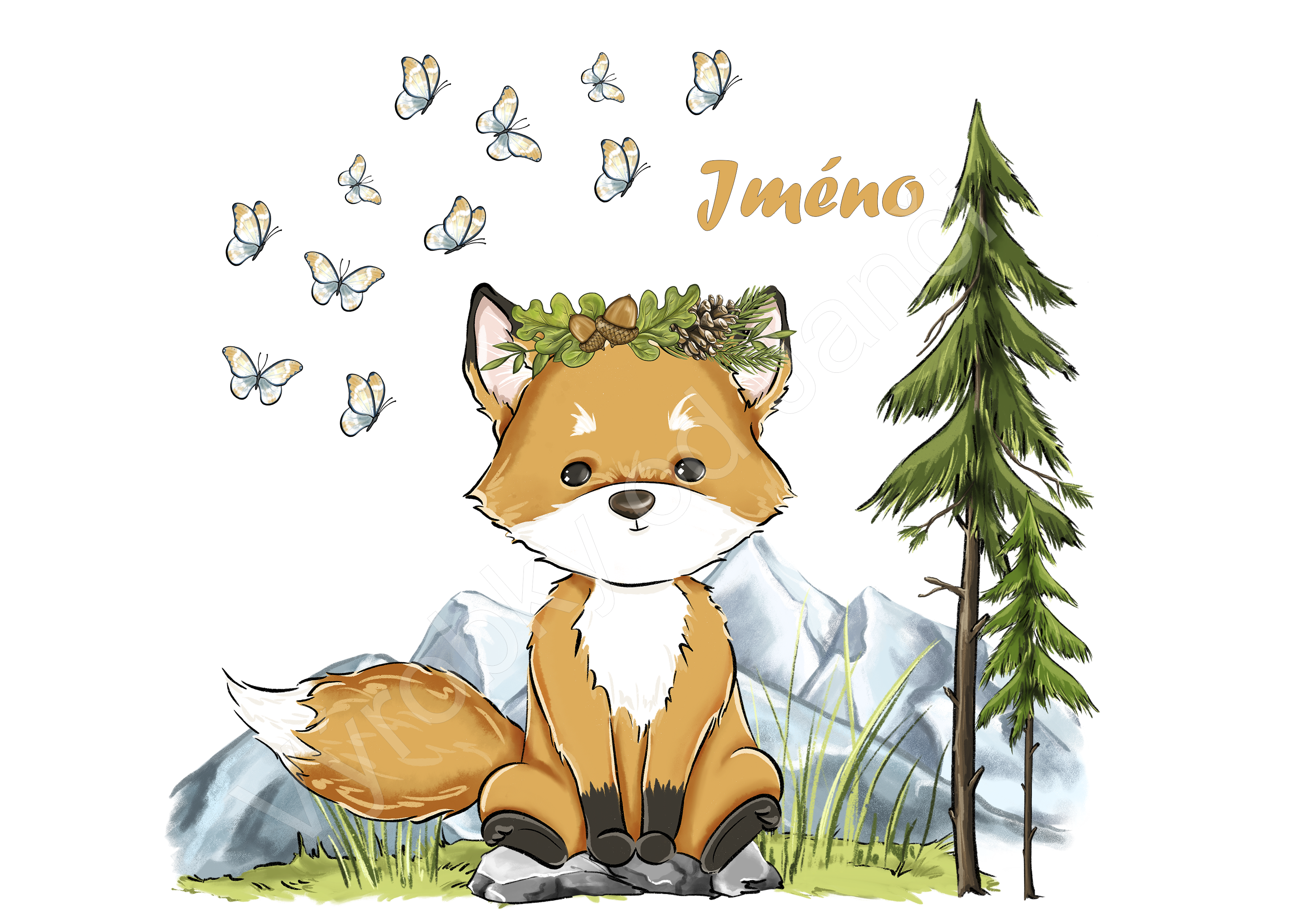 Láhev 750ml - liška - lesní