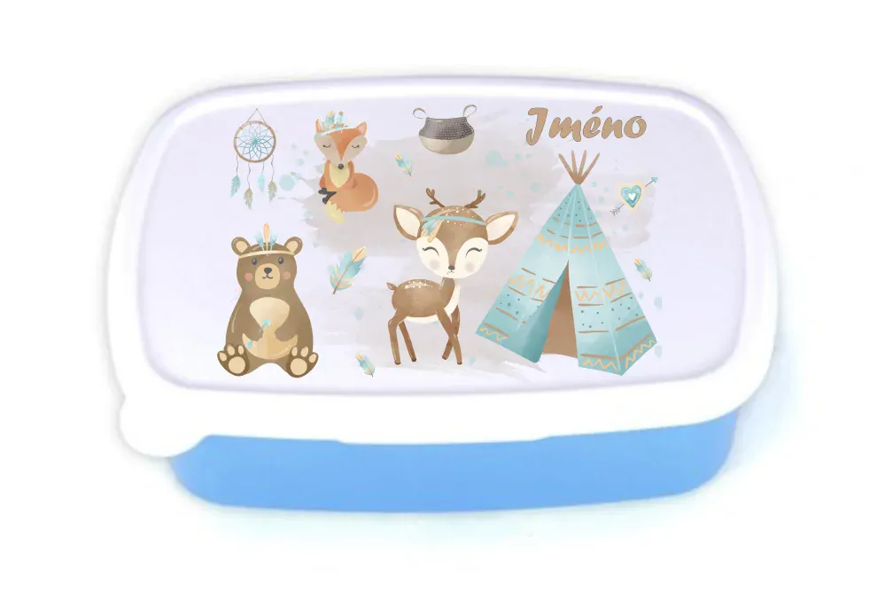 Svačinový box - indiánská zvířátka