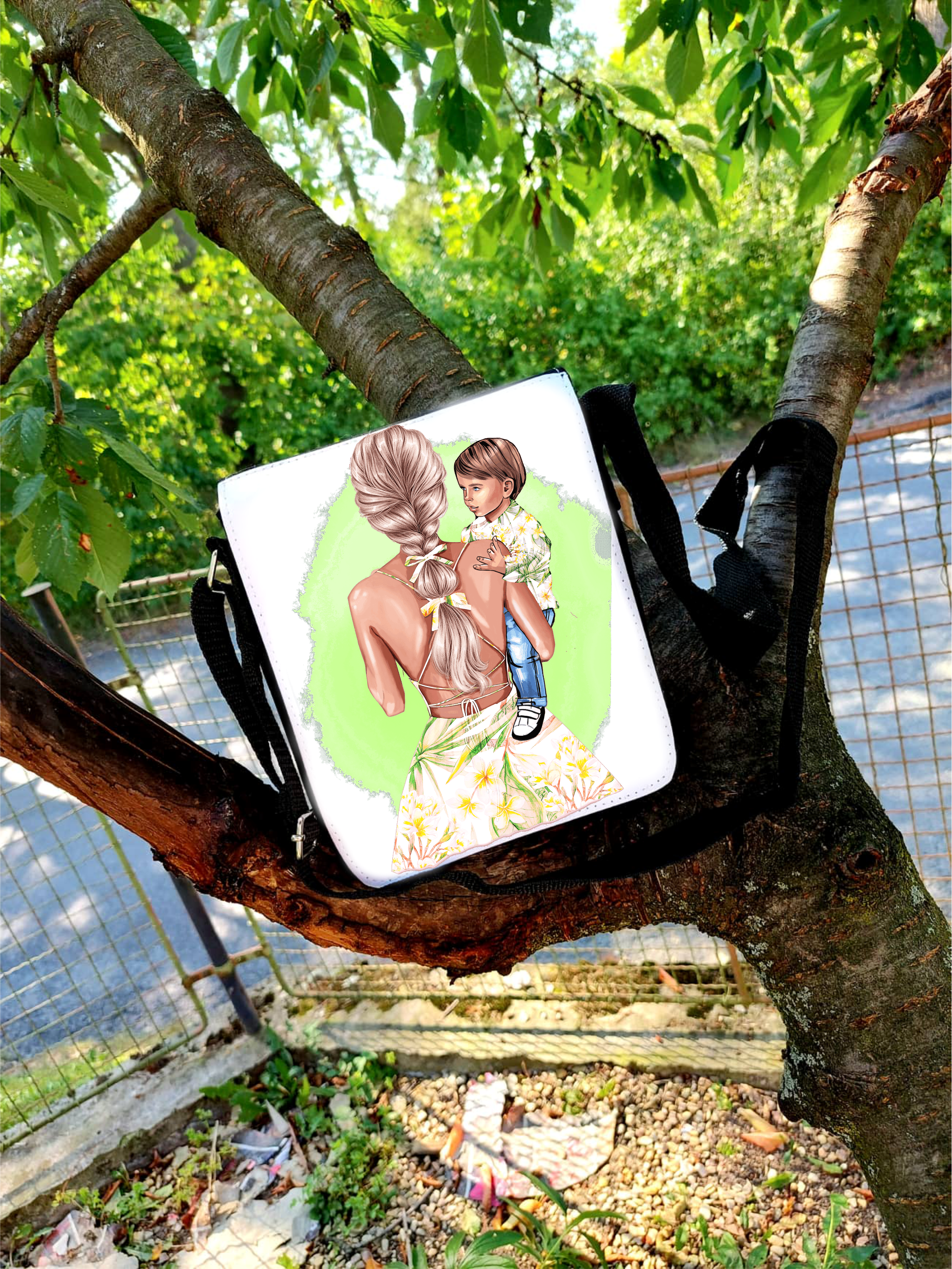 Taška přes rameno - máma a děti - mix