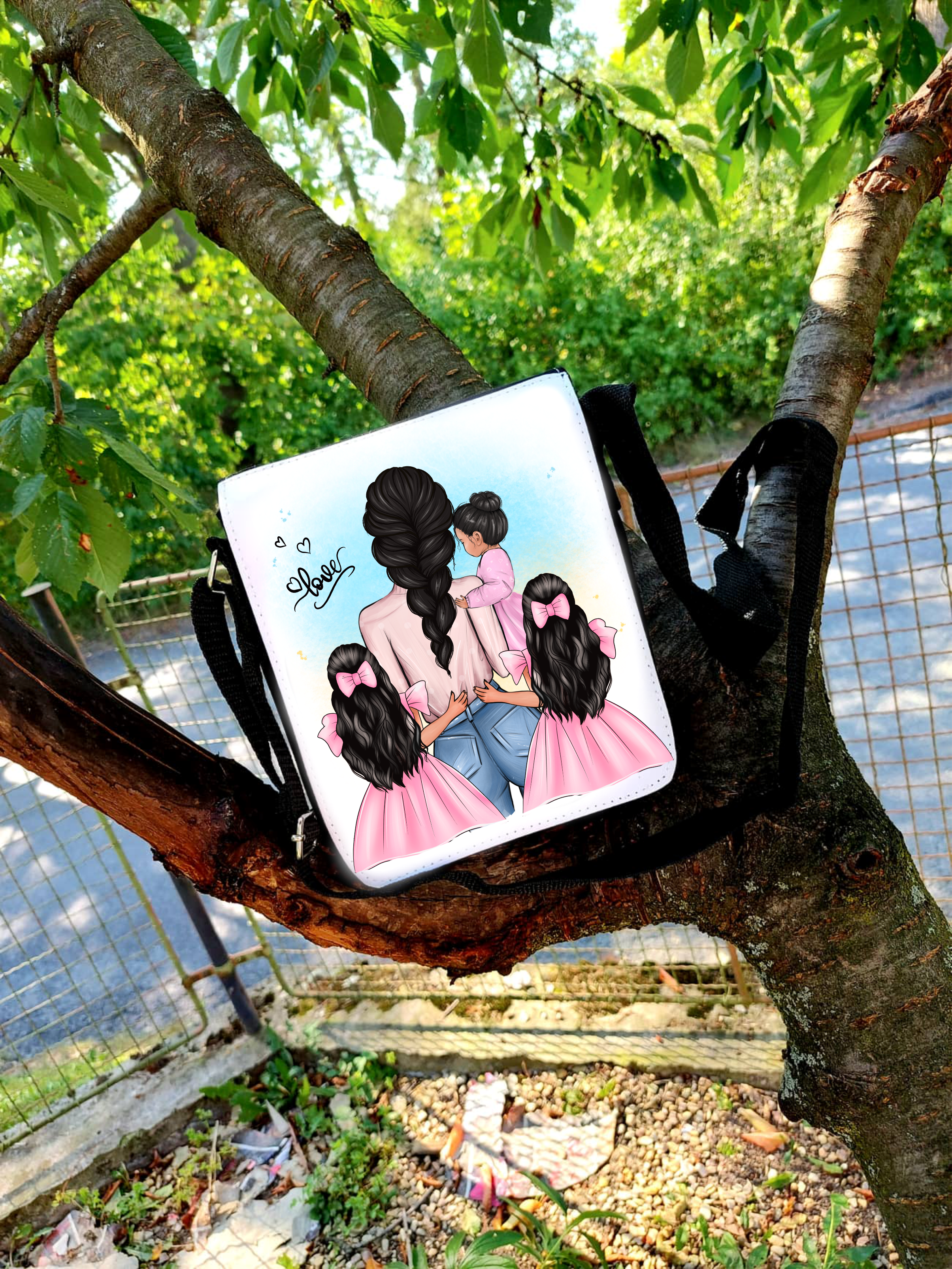 Taška přes rameno - máma a děti - mix 2