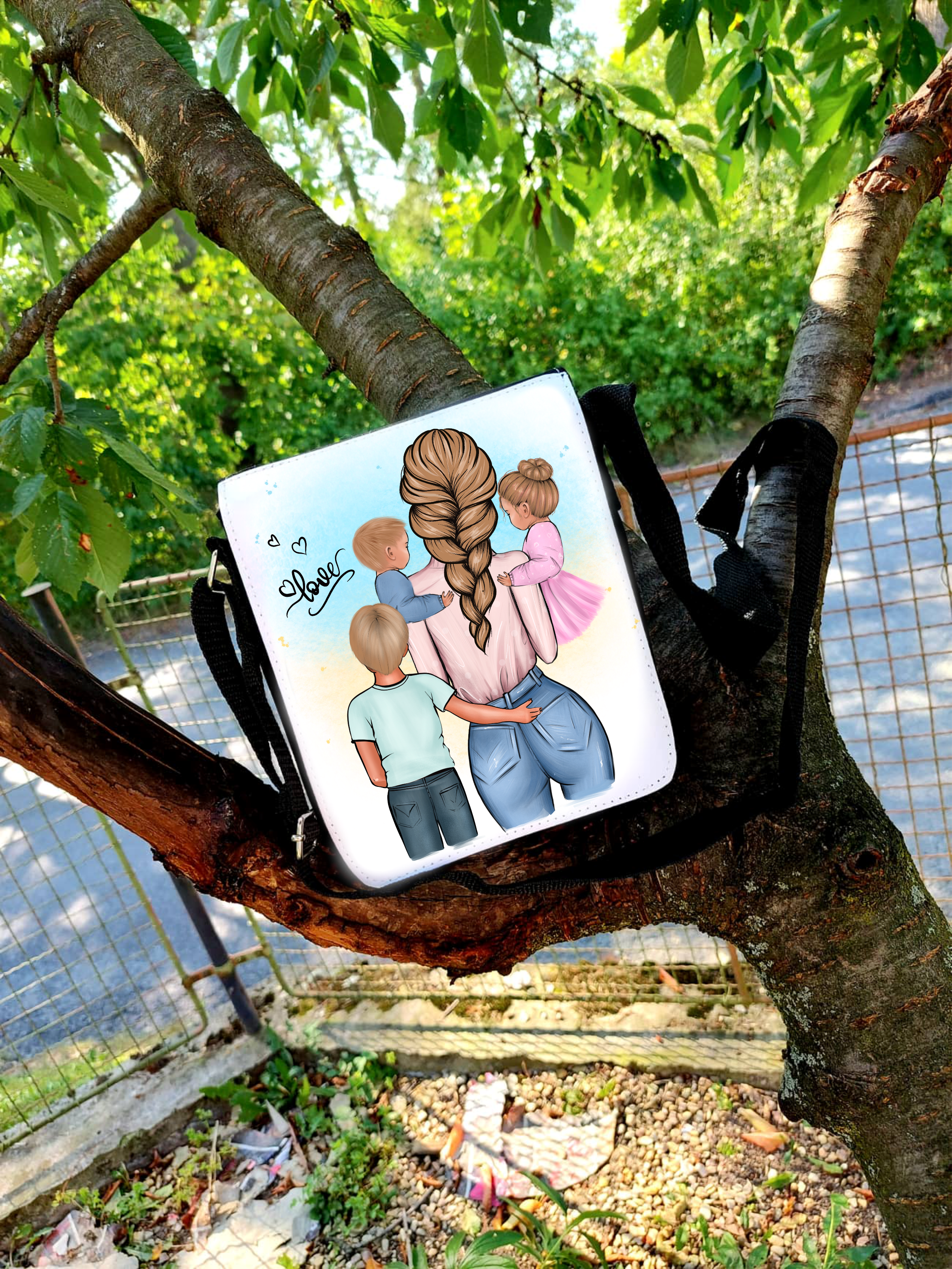 Taška přes rameno - máma a děti - mix 2