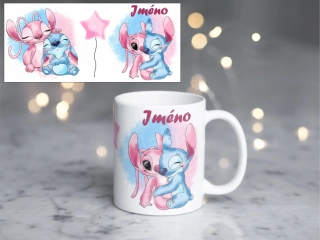 Plastový hrneček - stitch a angel