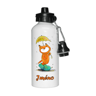 Láhev - liška s děštníkem