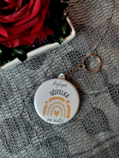 Přívěšek- nejlepší učitelka na světě- duha 