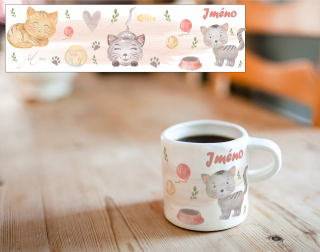 Plastový hrneček malý - kočky