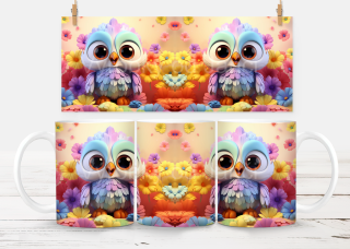 Keramický hrneček - zvířata - papoušek barevný