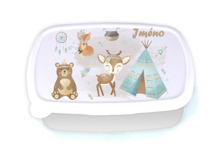 Svačinový box - indiánská zvířátka