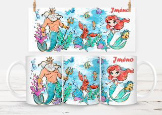 Plastový hrneček - malá mořská víla - Ariel