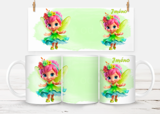 Keramický hrneček - víla zelená