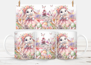 Plastový hrneček - zvířata - zajíček růžový