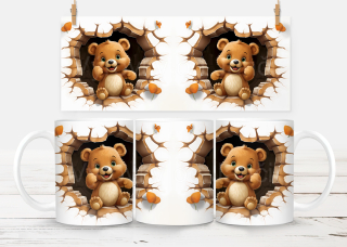 Plastový hrneček - medvídek zeď