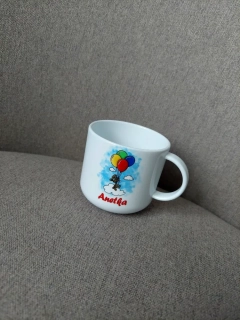 Plastový hrneček malý - pejsek s balónky