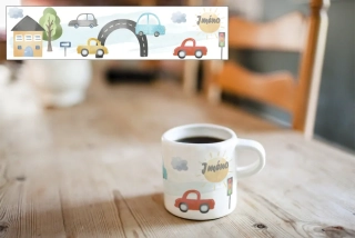 Plastový hrneček malý - autíčka