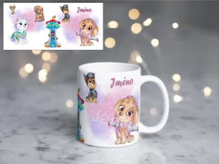 Plastový hrneček - paw patrol holky 