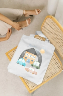 Plátěná taška - autíčka