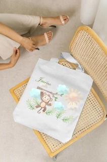 Plátěná taška - opice